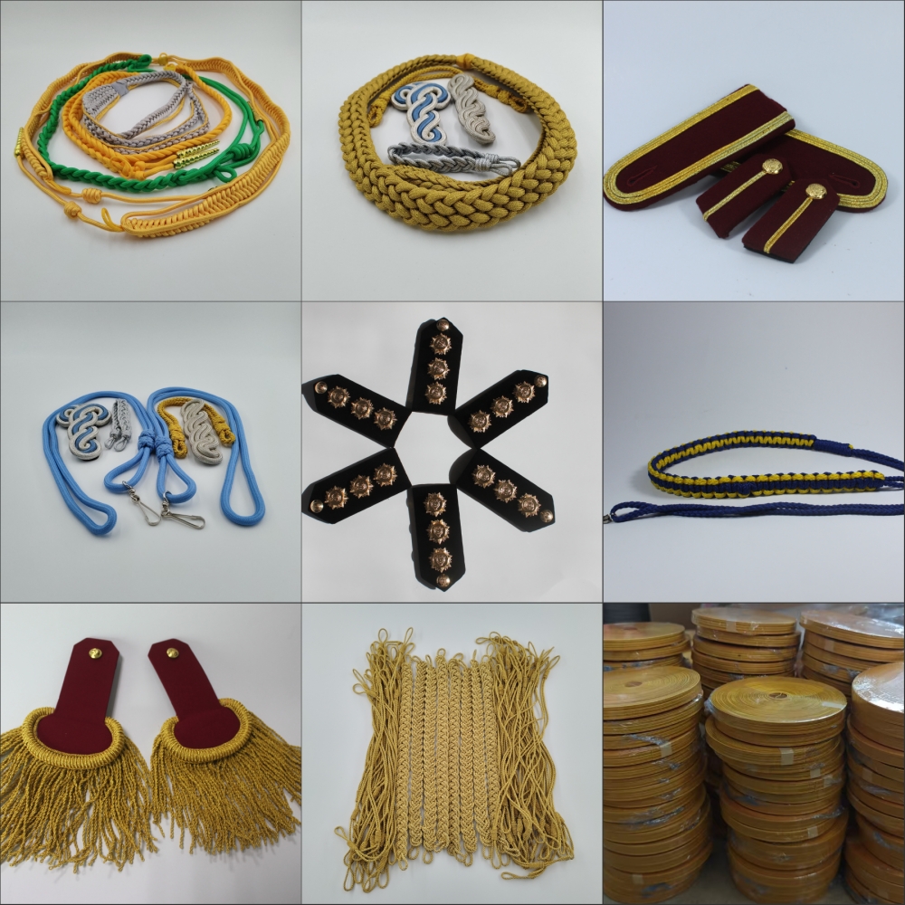 深圳瑁爾：肩章臂章袖章綏帶帽風(fēng)帶帽繩繡花章帽徽章等一站式定制批發(fā)供應(yīng)